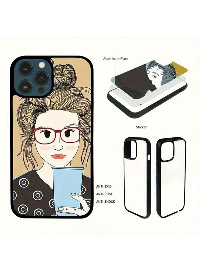 Black Blank Sublimation Phone Case For iPhone 15 Pro Heat Transfer 2D - Image 3